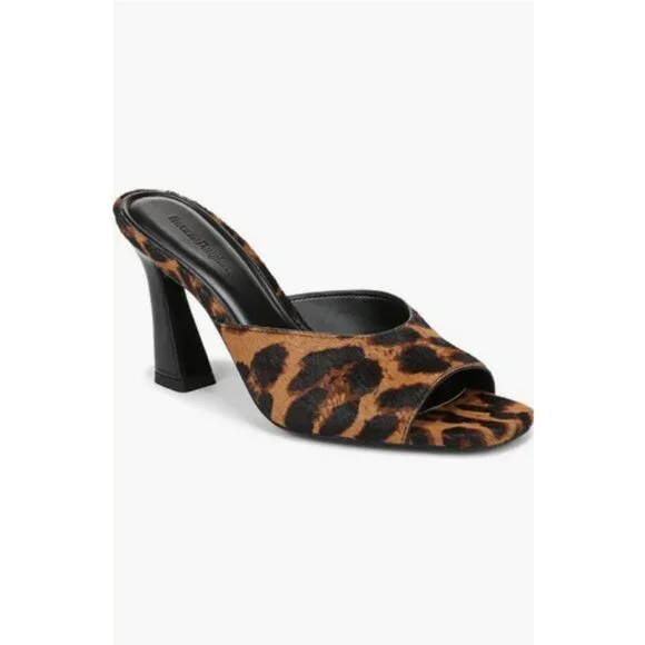 💕FAVORITE DAUGHTER Katharin Calf Hair Sandal Brandy Brown Leopard Print 11 NWT